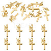 10Pcs Cross Brass Pendants PALLOY-TAC0274-1