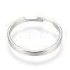 Adjustable 304 Stainless Steel Finger Ring Settings X-MAK-R012-10-2