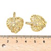 Brass Micro Pave Clear Cubic Zirconia Pendants KK-B139-01G-3