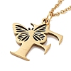 PVD Vacuum Plating 201 Stainless Steel Necklaces NJEW-R267-01F-G-4