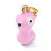304 Stainless Steel Enamel Pendants STAS-A139-02F-G-1