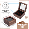 Wood Badge Packing Magnetic Boxes with Acrylic Visible Window Lid CON-WH0095-239A-01-2