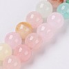 Natural Colorful Green Jade Beads Strands X-G-G757-01-4mm-1