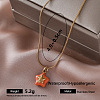 304 Stainless Steel Enamel Star Pendant Necklaces for Girls VK7277-1-1