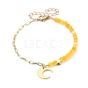 Brass Charm Bracelets BJEW-JB05497-04-1