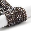 Electroplate Transparent Glass Beads Strands X-EGLA-A035-T4mm-A16-1