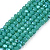 Electroplate Opaque Solid Color Glass Beads Strands EGLA-A044-P1mm-L31-1