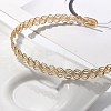 Iron Open Cuff Choker Necklaces for Women NJEW-M085-01G-1