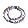 Electroplate Glass Beads Strands GLAA-E036-13-M-4