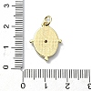 Star Theme Brass Micro Pave Clear Cubic Zirconia Pendants KK-H475-52G-01-3