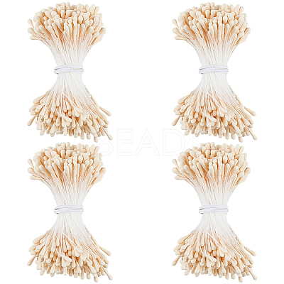 Gypsum with Cotton Cord Artificial Flower Core DIY-WH20007-36A-10-1