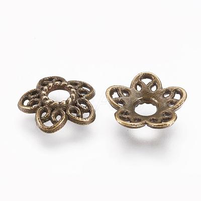 Tibetan Style Alloy Bead Caps MLF10597Y-NF-1