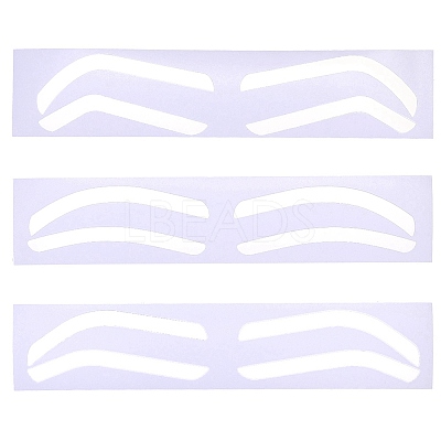 60Pcs 3 Styles Plastic Eyebrow Tattoo Practice Skin AJEW-CP0009-58B-1