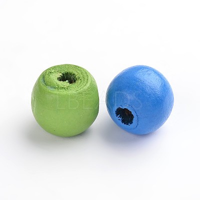 Dyed Natural Wood Beads WOOD-R249-047-1