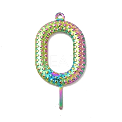 Ion Plating(IP) 304 Stainless Steel Pendants STAS-B032-19MC-1