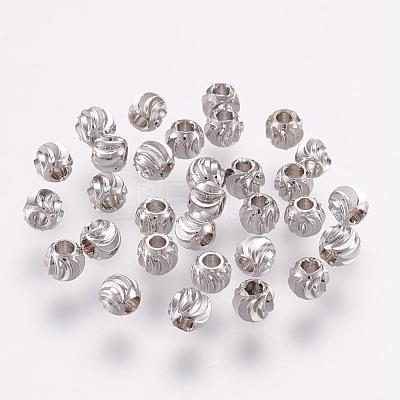 Brass Spacer Beads KK-G312-01P-4mm-P-1