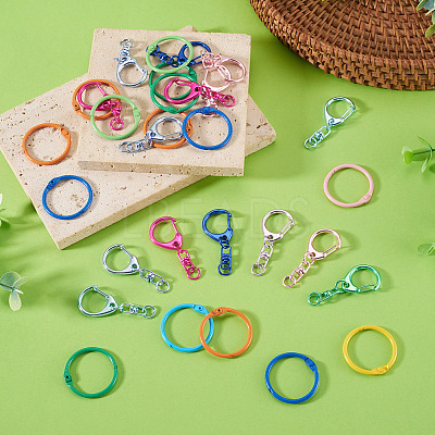 15Pcs Spray Painted Alloy Swivel Snap Hook Clasps FIND-TA0010-57-1