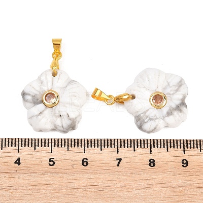 Natural Howlite Carved Pendants G-A315-01G-02-1
