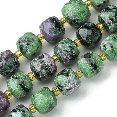 Natural Ruby in Zoisite Beads Strands G-Q010-A02-01-1