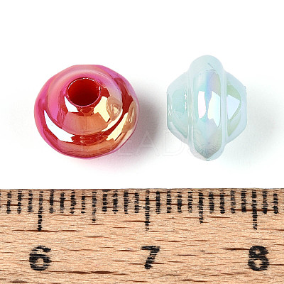 UV Plating Opaque Acrylic Beads OACR-N153-01-1