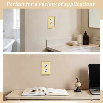 ABS Plastic Receptacle Outlet Wall Plate AJEW-WH0410-464A-01-1