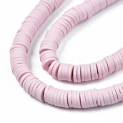 Handmade Polymer Clay Beads Strands CLAY-R089-6mm-049-1