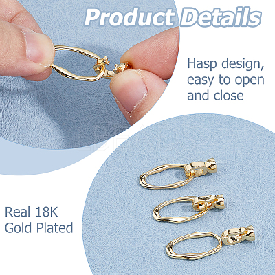 10Pcs 2 Styles Brass Fold Over Clasps KK-HS0001-31-1