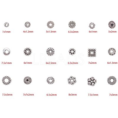 Tibetan Style Alloy Spacer Beads PALLOY-PH0012-49AS-1
