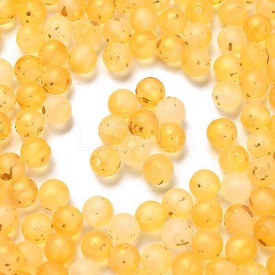 Frosted Transparent Acrylic Beads OACR-F013-13I-1