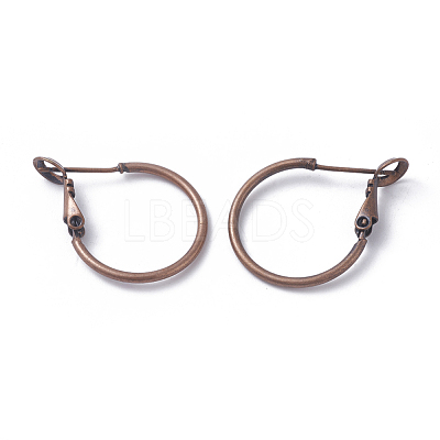 Brass Hoop Earrings KK-I665-26A-R-1