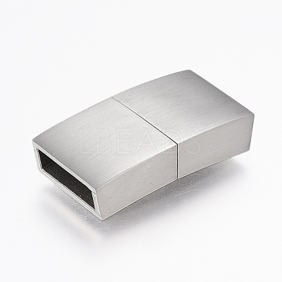 Tarnish Resistant 304 Stainless Steel Magnetic Clasps with Glue-in Ends STAS-F130-75P-1