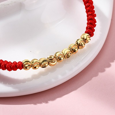 Polyester Cord Braided Bead Bracelets for Women BJEW-L698-01G-08-1