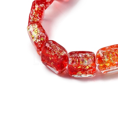 Handmade Dichroic Foil Glass Beads Strands DICH-U001-07M-1