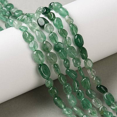 Natural Green Strawberry Quartz Beads Strands G-C268-A01-6x8mm-1