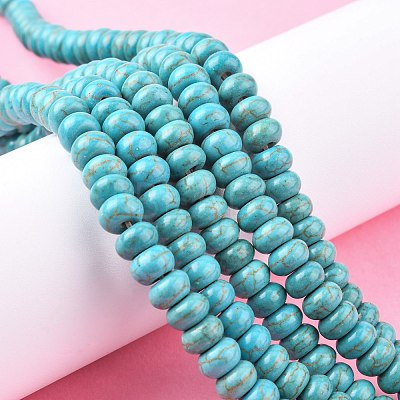 Synthetic Turquoise Beads Strands TURQ-G109-8x5mm-06-1