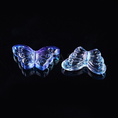 Electroplate Transparent Glass Beads X-EGLA-L027-E-C01-1