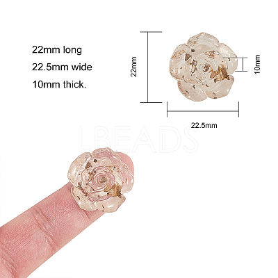 Translucent Resin Cabochons RESI-CJ0004-05B-1