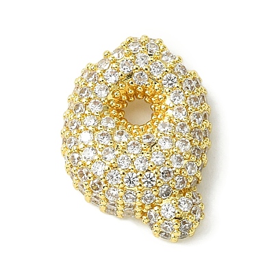 Rack Plating Brass Clear Cubic Zirconia Pendants KK-S378-01G-Q-1