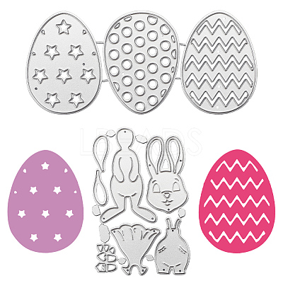 2 Styles Easter Cutting Dies Stencils DIY-CP0012-04-1