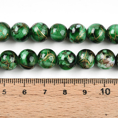 Baking Paint Glass Beads X1-DGLA-N003-10mm-B09-1
