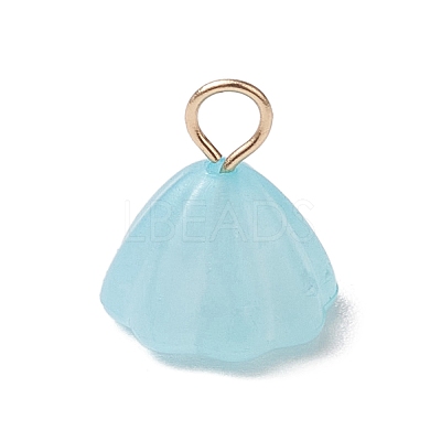 Acrylic Lotus Pendants PALLOY-JF02712-05-1