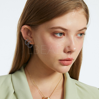 18PCS 3 Size 3 Colors Brass Huggie Hoop Earrings for Women EJEW-AN0003-25-1