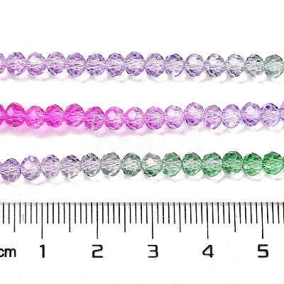 Transparent Painted Glass Beads Strands X1-DGLA-A034-T4mm-A06-1