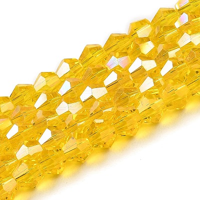 Transparent Electroplate Glass Beads Strands LS-GLAA-F029-2mm-A22-1