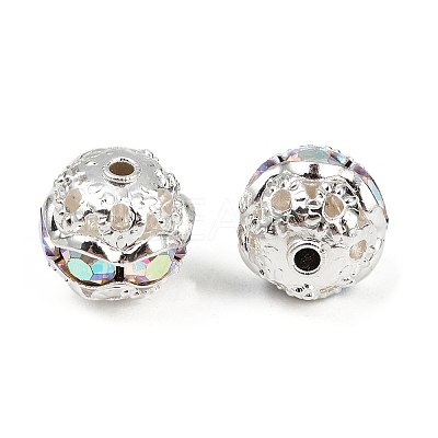 Brass Rhinestone Beads X-RB-A011-8mm-28S-1