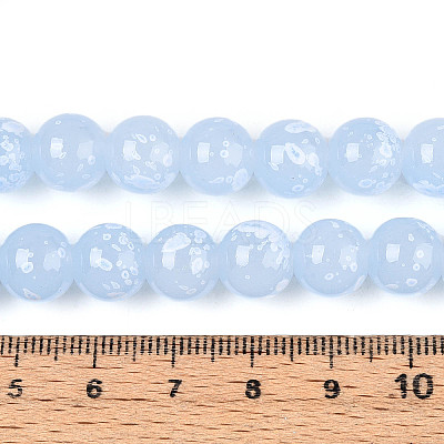 Baking Paint Glass Beads Strands DGLA-N015-10mm-06-1