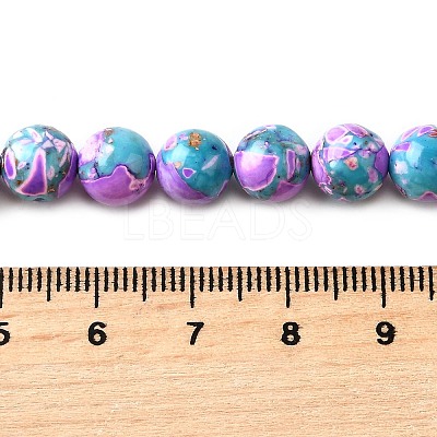 Dyed Natural Magnesite Beads Strands G-L617-D01-8mm-04-1
