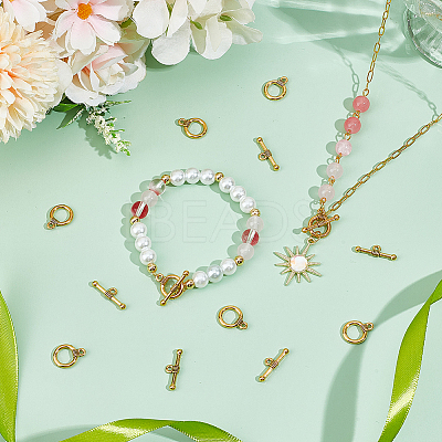 120Pcs Tibetan Style Alloy Toggle Clasps FIND-SP0001-21AG-1