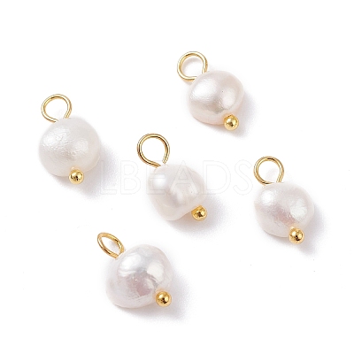 Natural Cultured Freshwater Pearl Charms X-PALLOY-JF01098-03-1