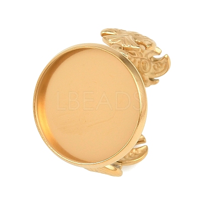 Eagle Shape 304 Stainless Steel Cuff Ring Components SA-CBA098D-05G-E-1